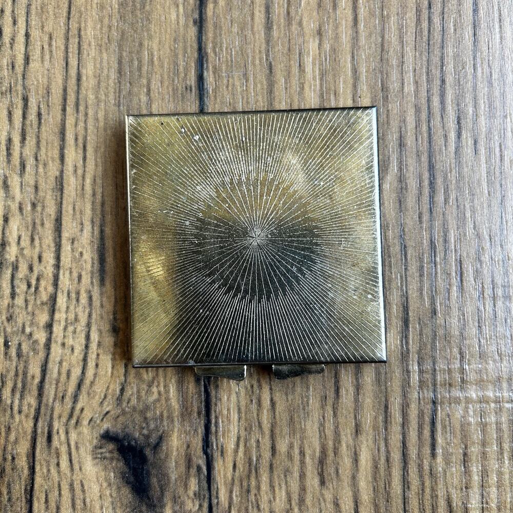 Vintage Ballerina Compact Mirror Gold Tone Double Mirror Purse Compact Vanity - Picture 2 of 6